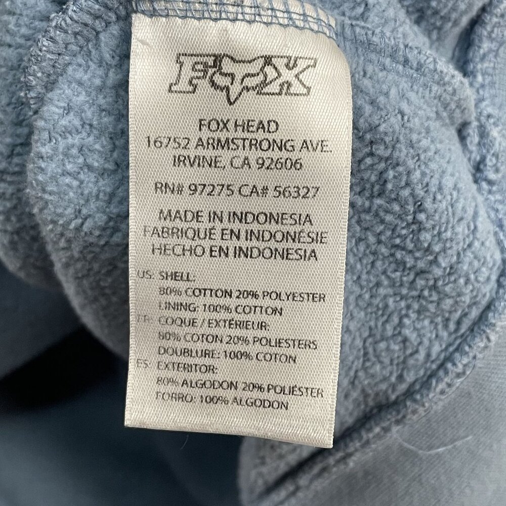 Fox Racing Hoodie Womens XL Light Blue Pullover Motorcross - Picture 6 of 8